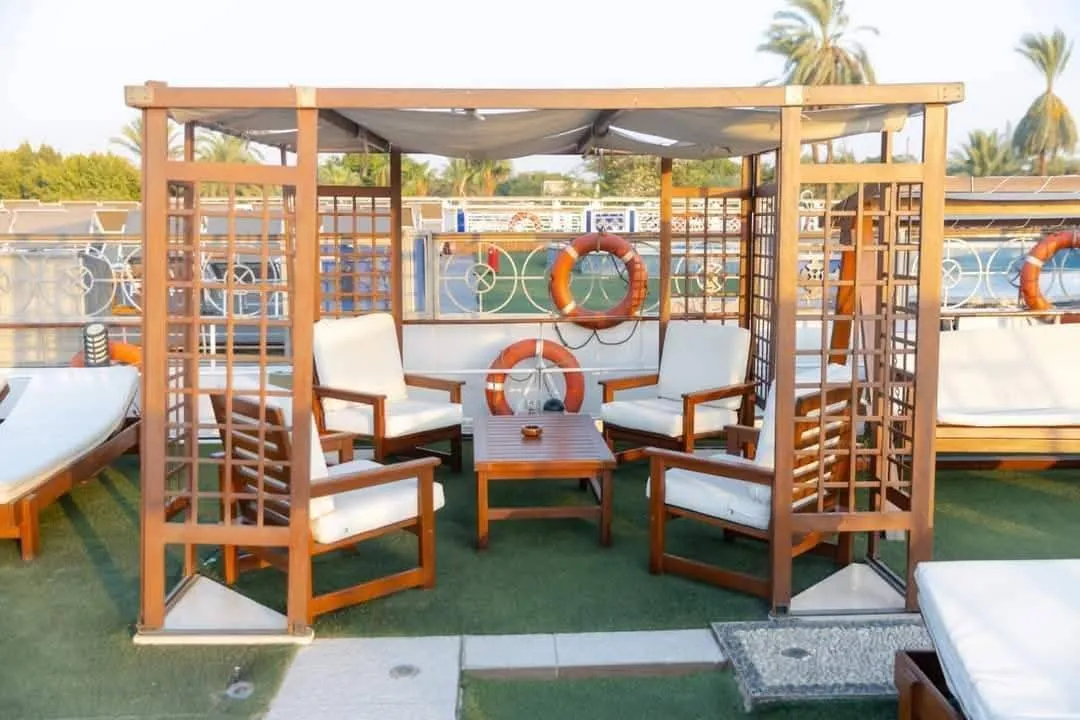 Sun deck of the MS Coral II Nile Cruise Nile cruise